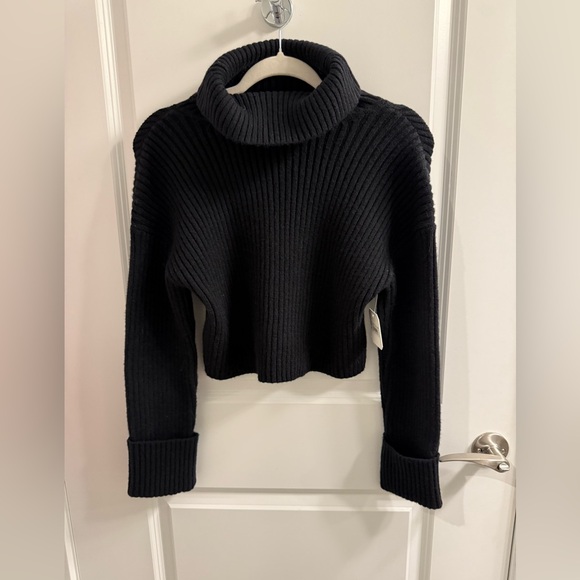 Altar'd State Sweaters - Altar'd State Black Ribbed Cropped Turtleneck Sweater